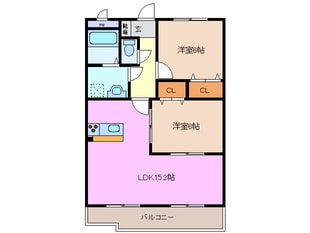 近鉄長島駅 徒歩14分 2階の物件間取画像